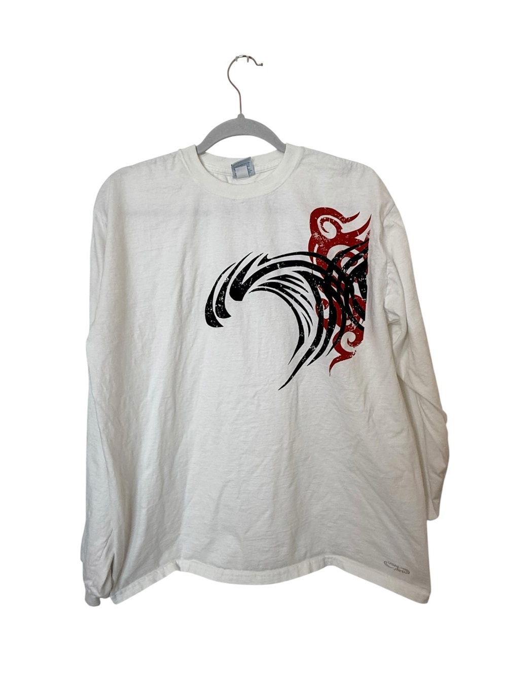 Crazy shirts Hawaii vintage tribal style graphic  tshirt crew neck long sleeve